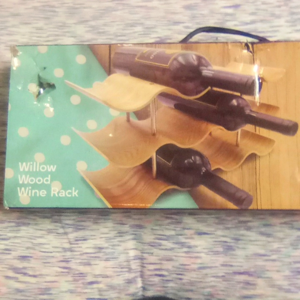 Willow wood wine rack